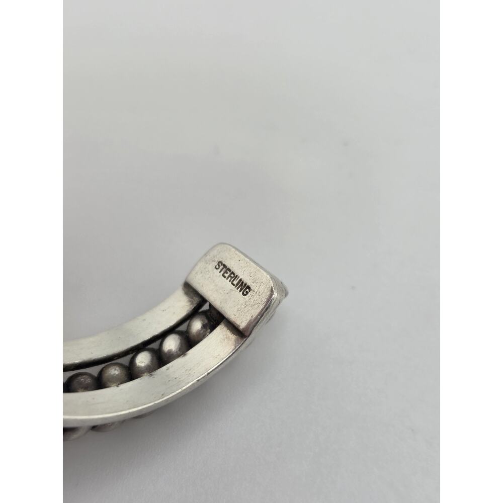 Native American Sterling Silver Twisted Cuff Bracelet - Picture 5 of 16